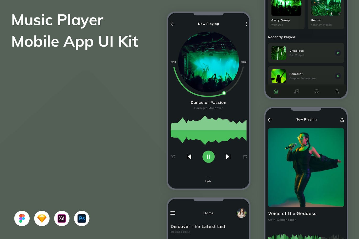 音乐播放器移动应用APP UI KIT