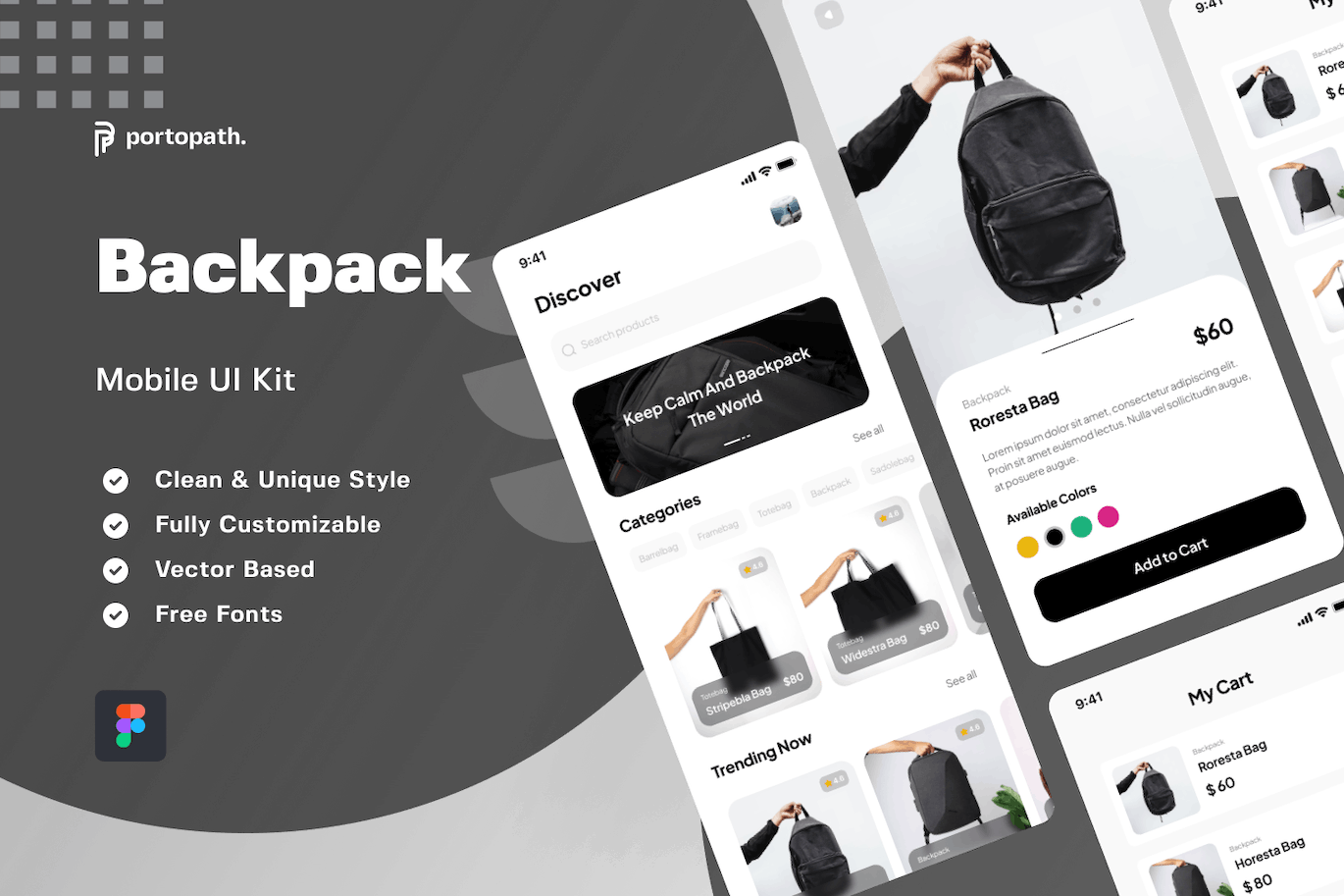 背包式移动应用APP UI KIT