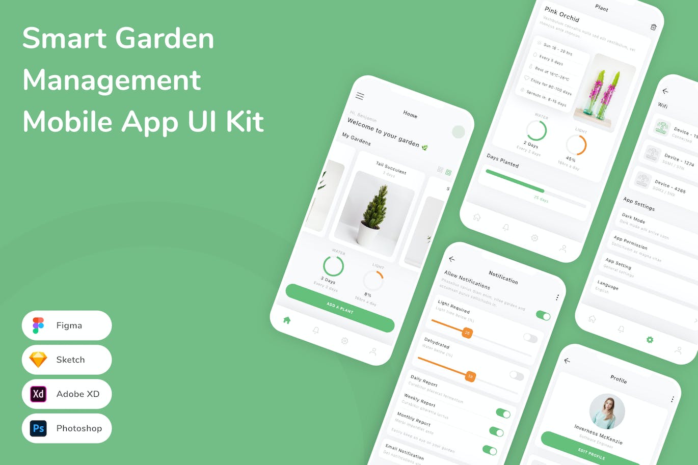 智能花园管理移动应用APP UI KIT