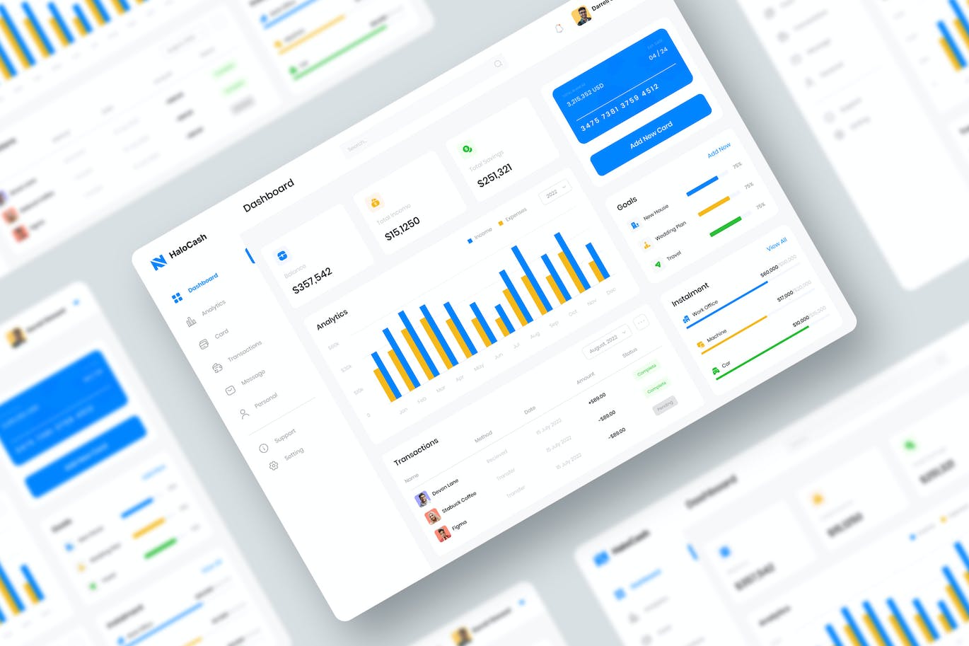 财务仪表板网页UI