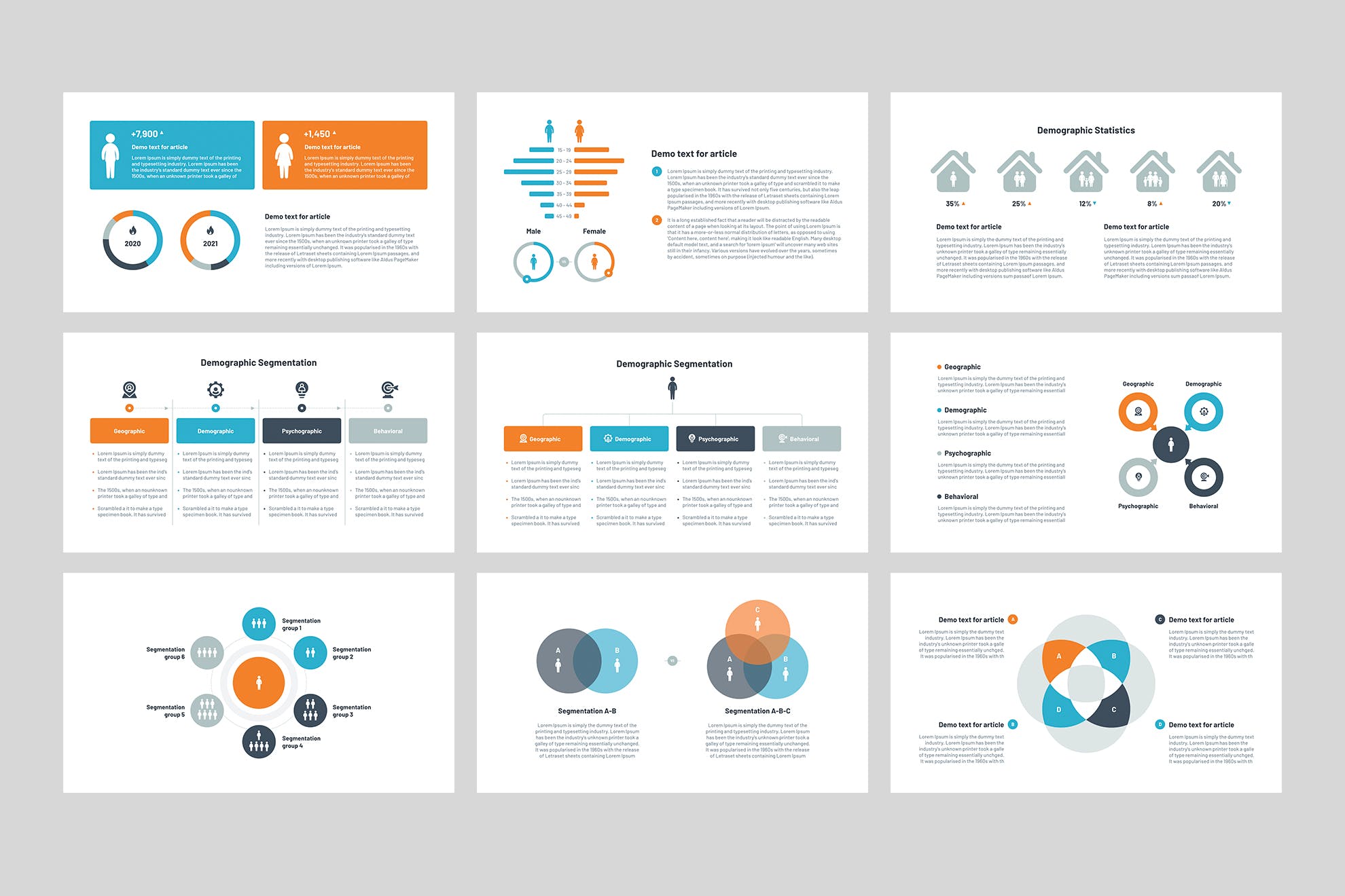用户人口统计PPT模板下载[PPTX]