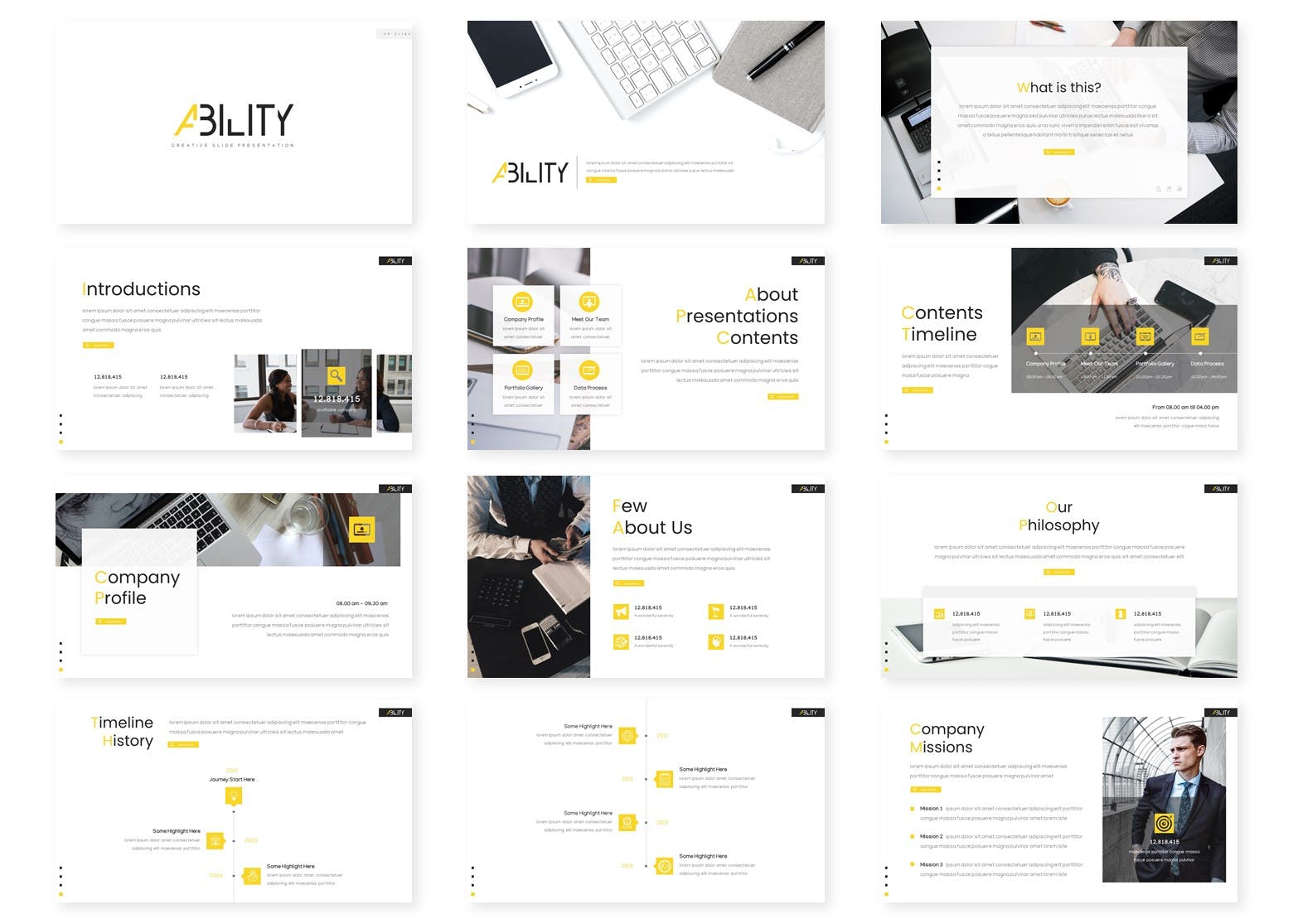 简洁的PPT模板下载[Key]