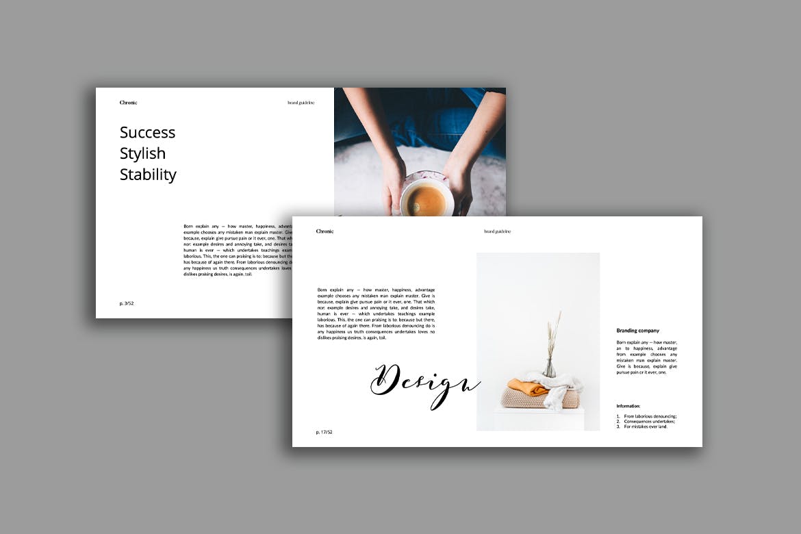 优雅绿植的优雅PPT模板下载[PPTX]