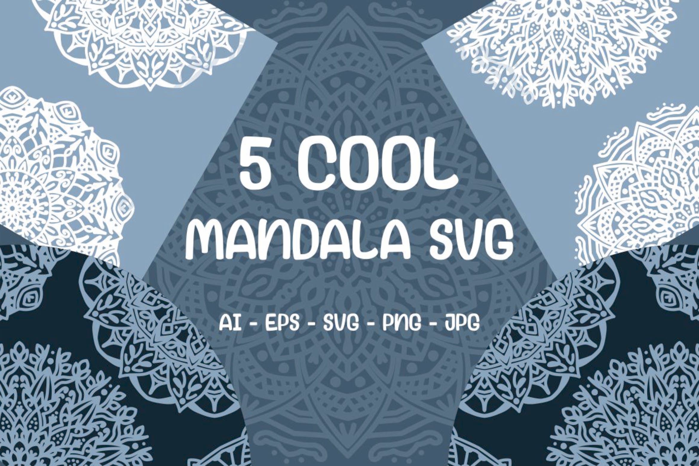 曼陀罗艺术图案Svg矢量素材 Cool Mandala Svg
