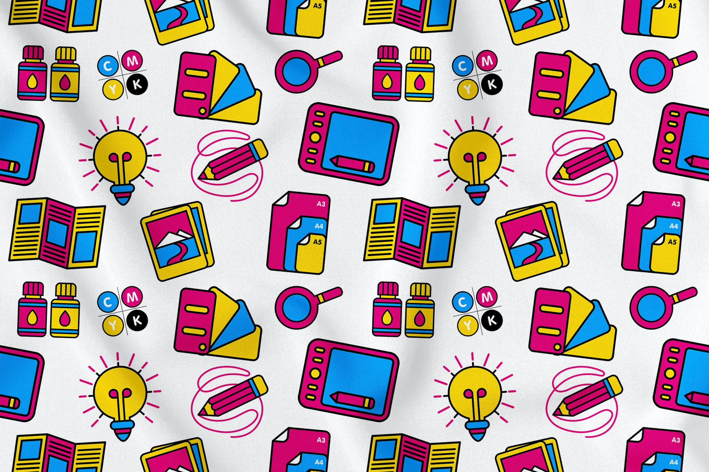 平面设计元素无缝图案背景素材v1 Graphic Design Seamless Pattern Vol. 1