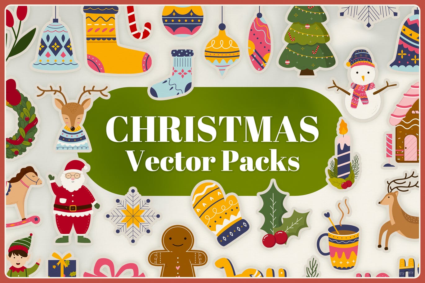 冬季圣诞节元素矢量素材包 Christmas Vector Packs