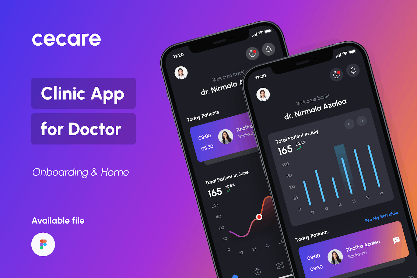 诊所应用程序医生入职和家庭APP UI KIT
