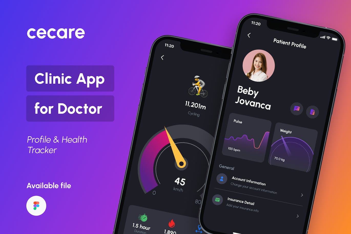 医生简介和追踪的诊所应用程序APP UI KIT