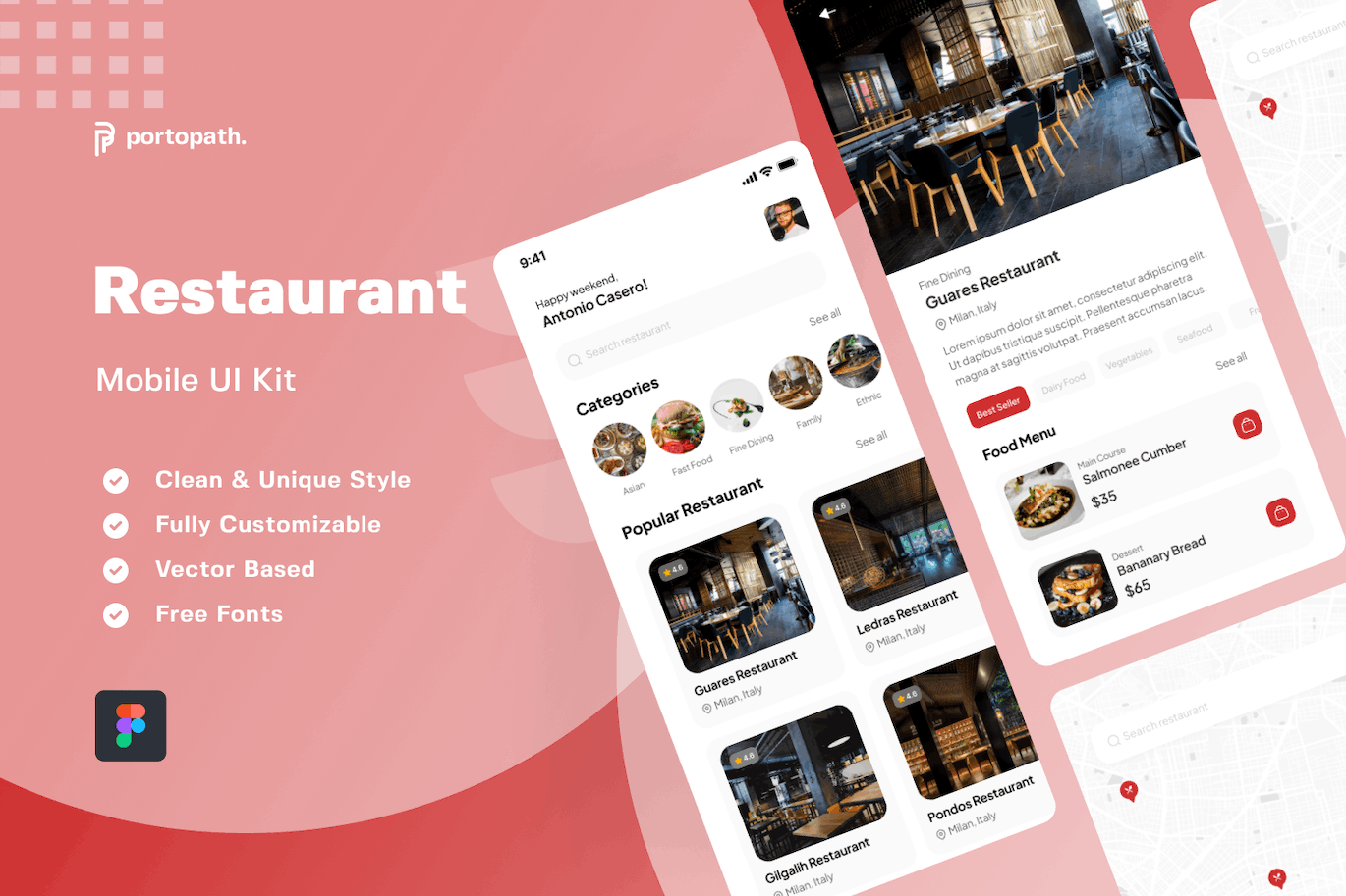 餐厅移动应用程序APP UI KIT