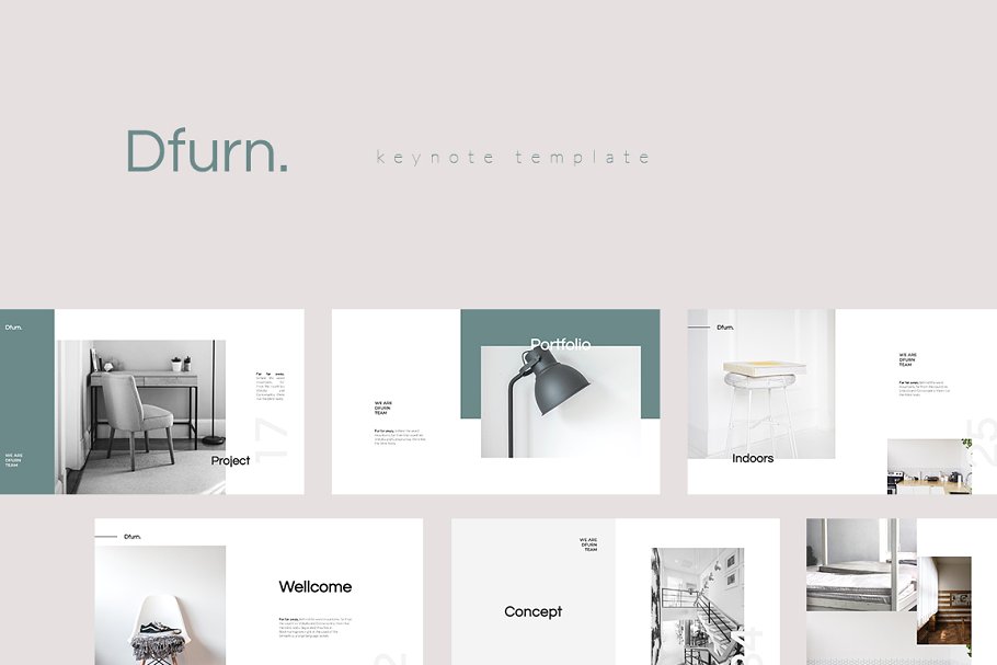 极简主义ppt模板 Dfurn Keynote Template