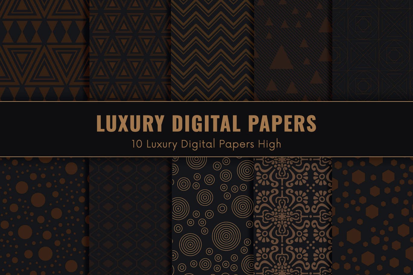 豪华奢华风格数码纸图案背景素材 Luxury digital papers