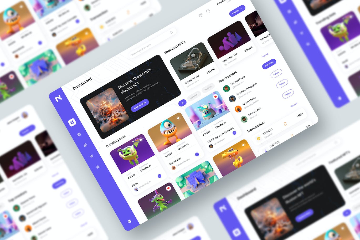 NFT市场后台网页UI