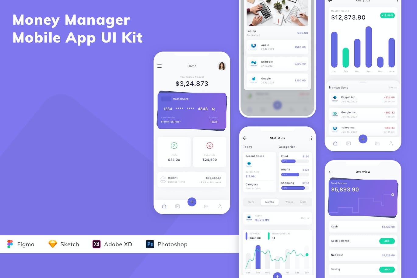 资金管理移动应用 APP UI KIT