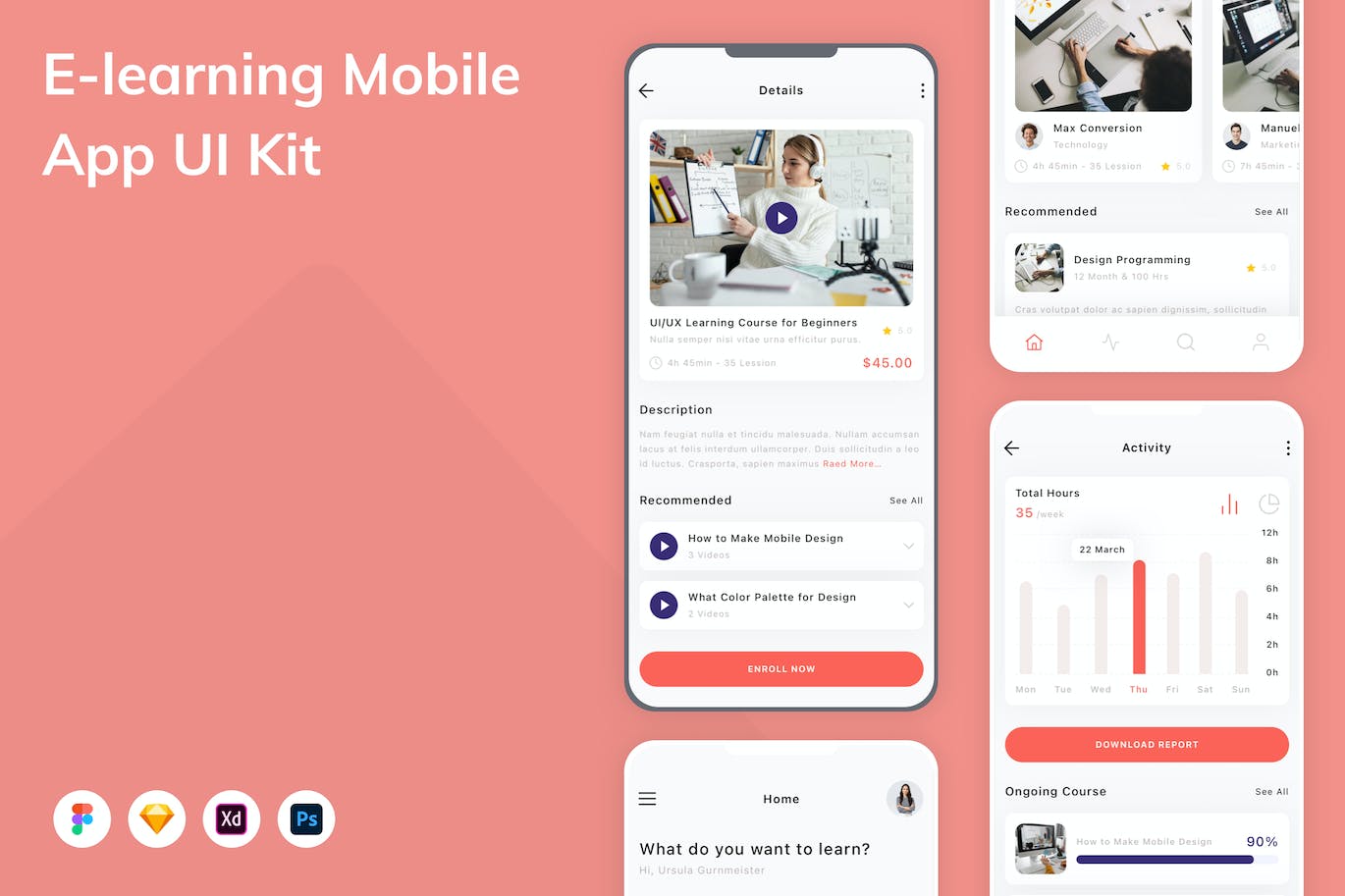 在线学习移动应用APP UI KIT