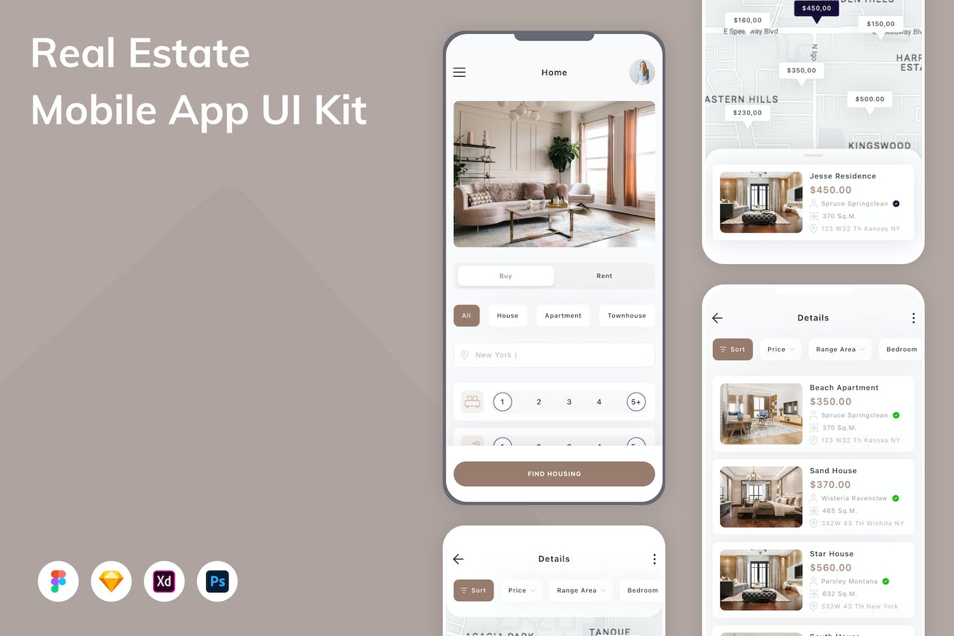 房地产移动应用APP UI KIT
