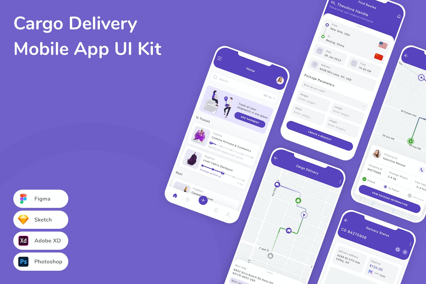 货物交付移动应用APP UI KIT