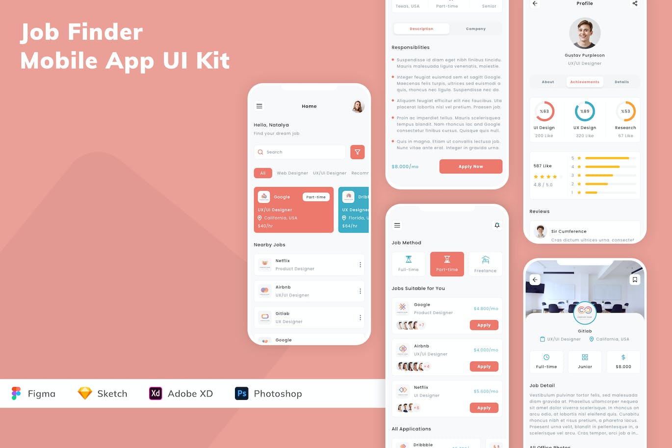 招聘找工作移动应用APP UI KIT