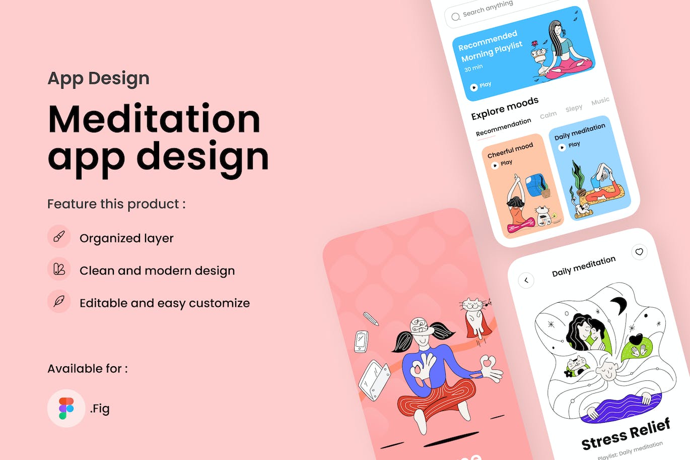 冥想手机应用APP UI KIT