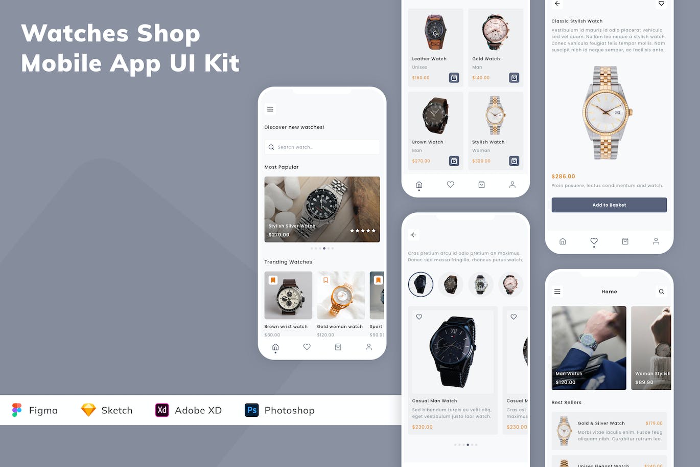 手表电商商店移动应用APP UI KIT