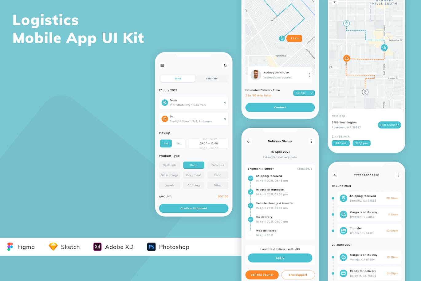 物流移动应用APP UI KIT