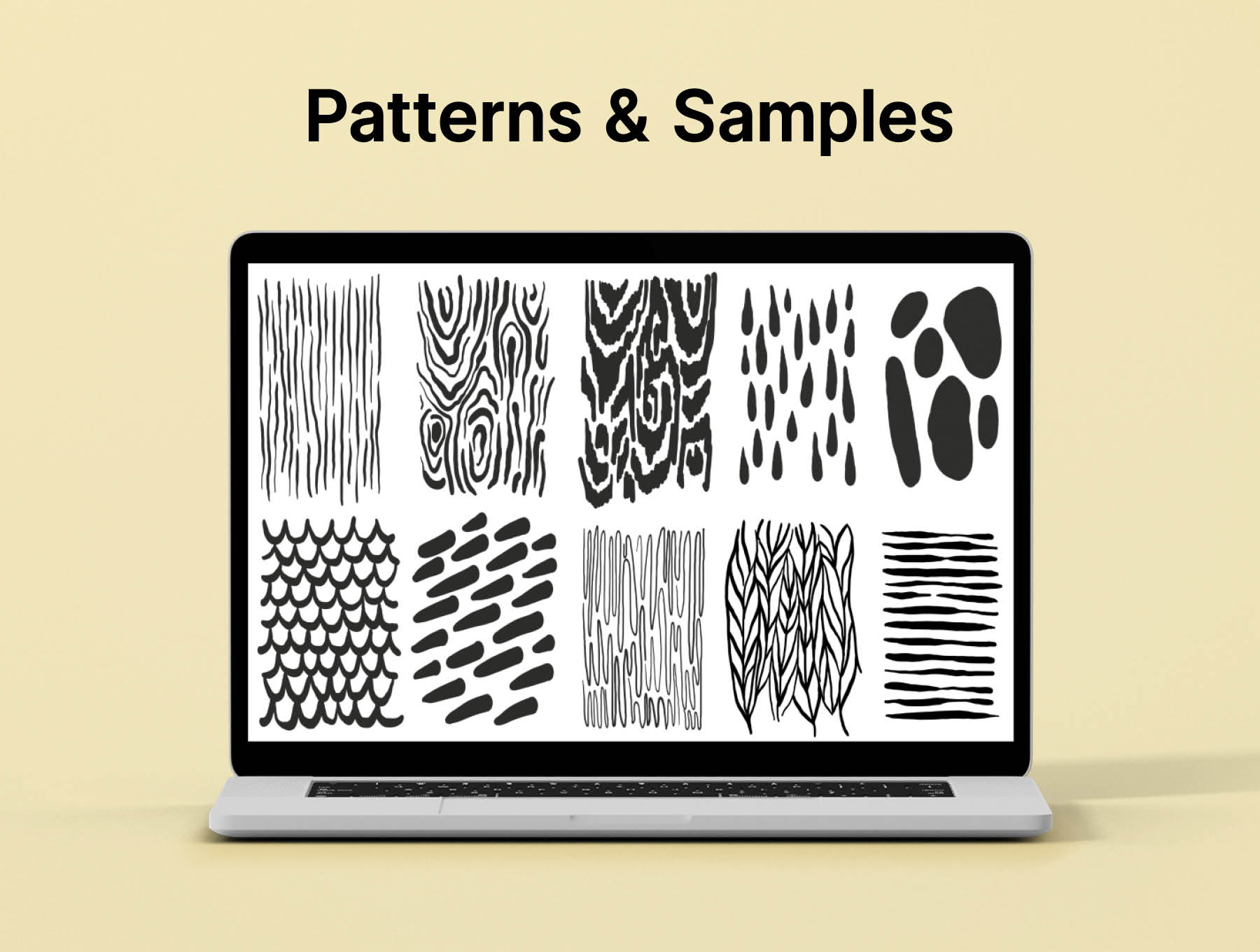 收工绘制的自然形状背景图案素材