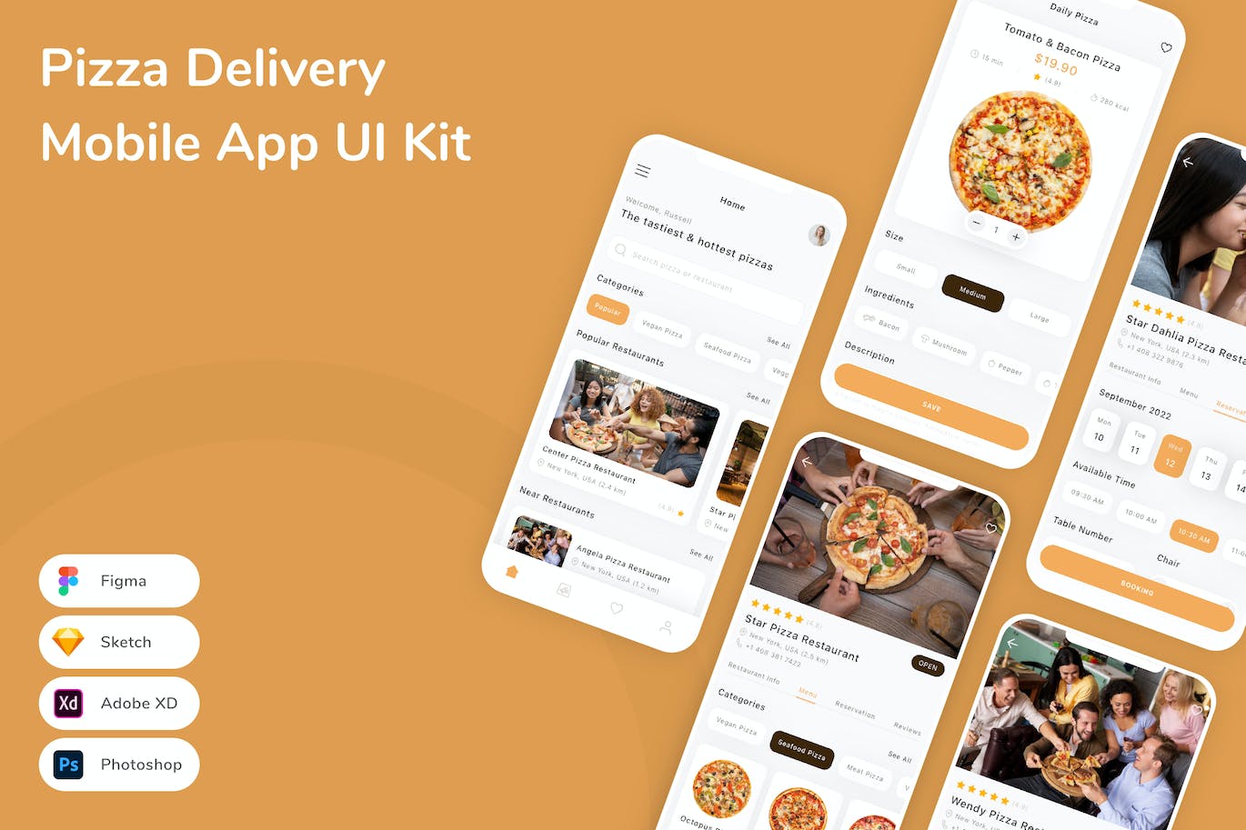 披萨预订 App UI Kit