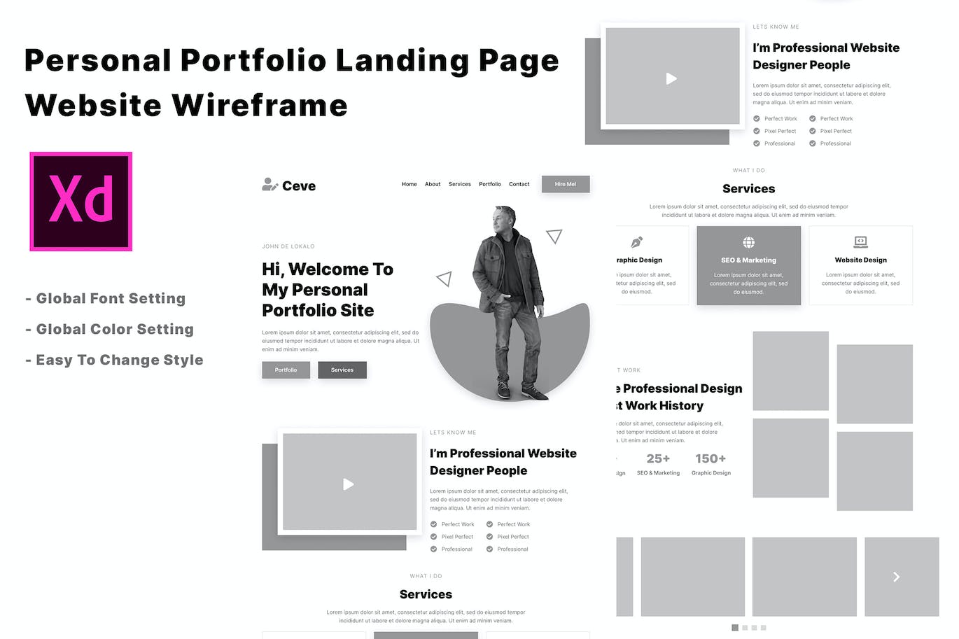 个人简历网站线框图