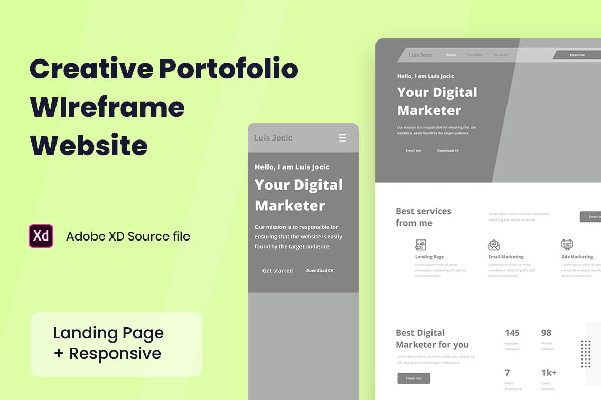 个人中心线框网页模板