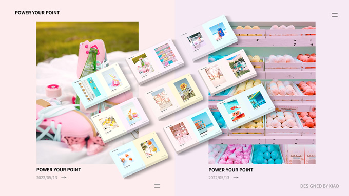 夏天的美好——夏日清新相册ppt模板