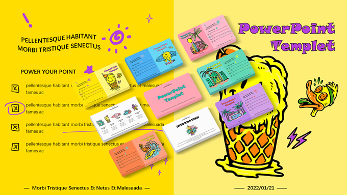 夏日海滩冲浪趴ppt模板