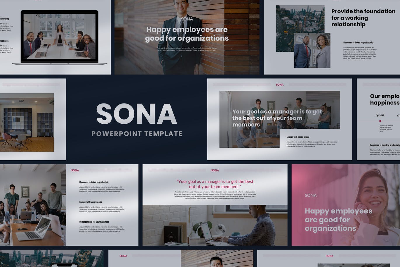 简约好用的高品质商业商务质感powerpoint幻灯片演示模板（pptx）