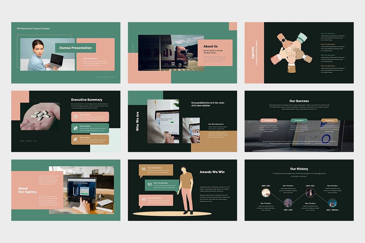 SEO网站运营PPT模板下载[PPTX]