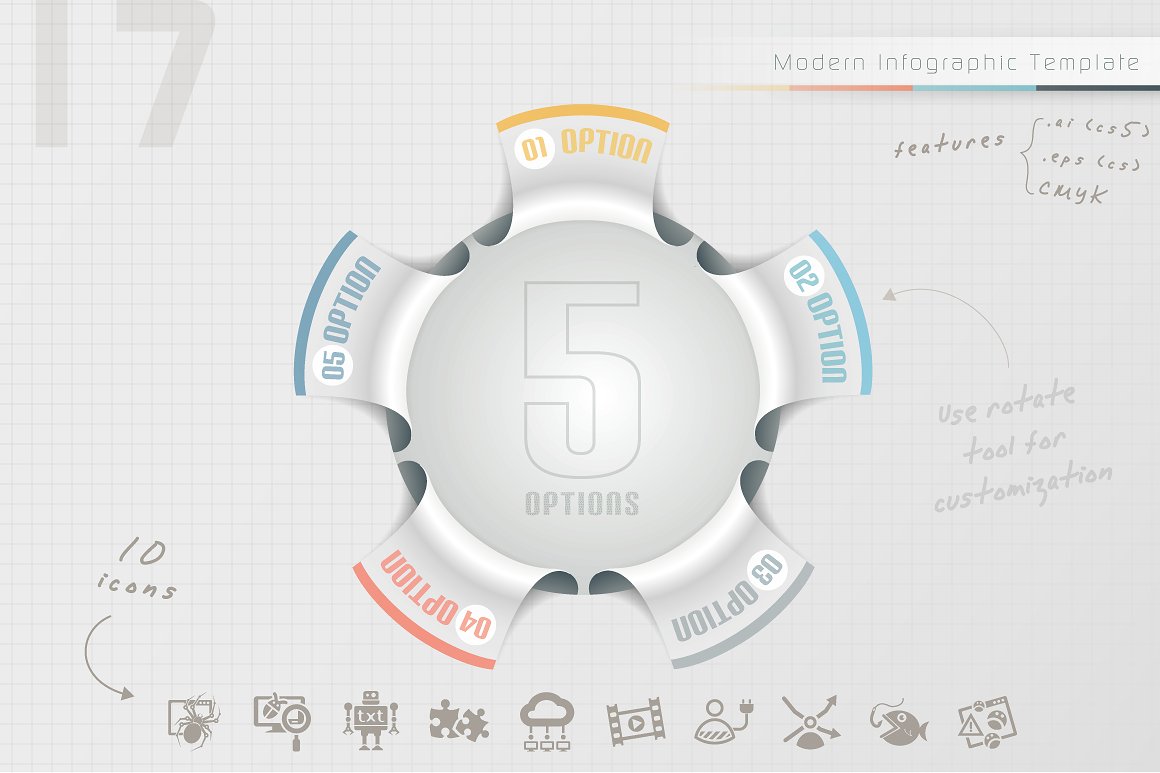 现代信息图表ppt模板 Modern Infographic Options