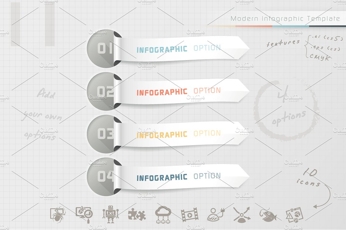 现代信息图表模板 Modern Infographic Options
