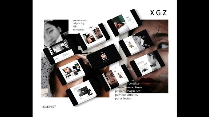 高级感极简欧美相册ppt模板