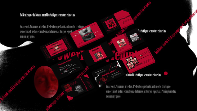 帅就完事——恐怖抽象风格ppt模板