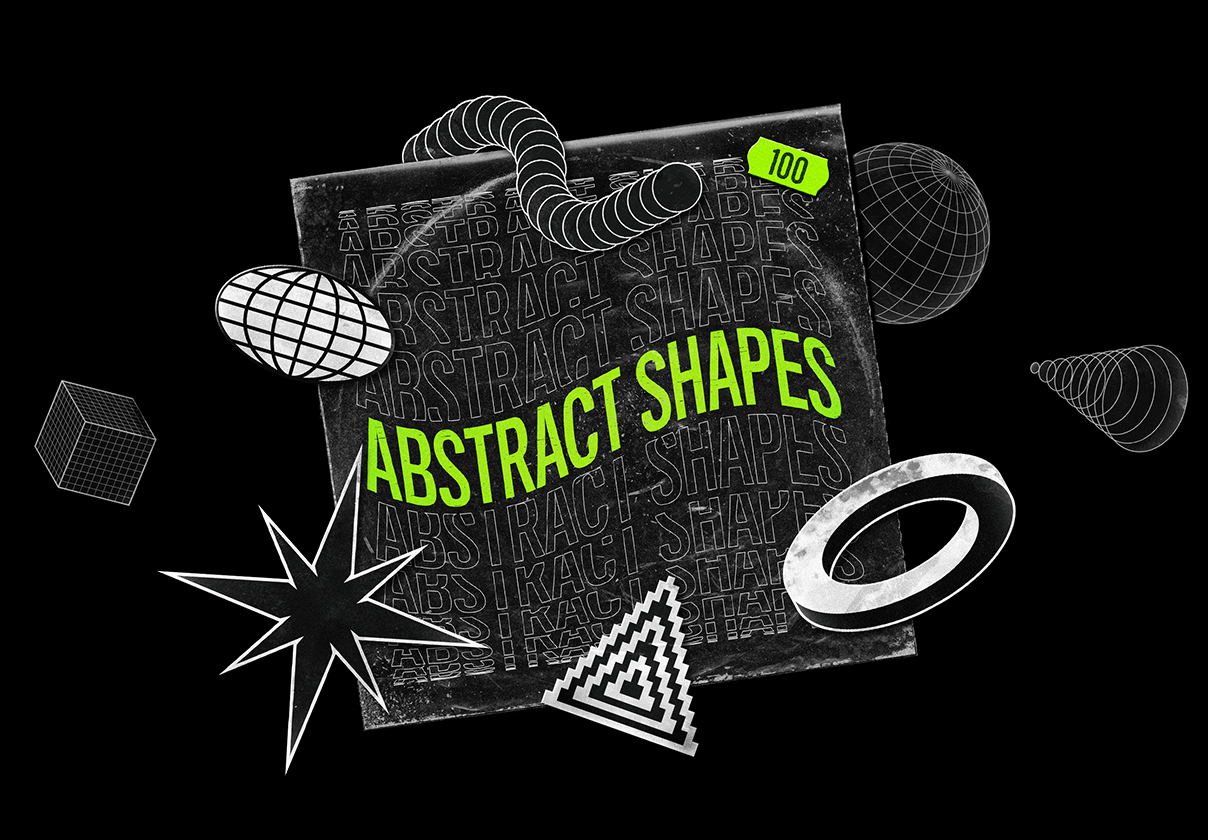 100个抽象元素形状设计合集