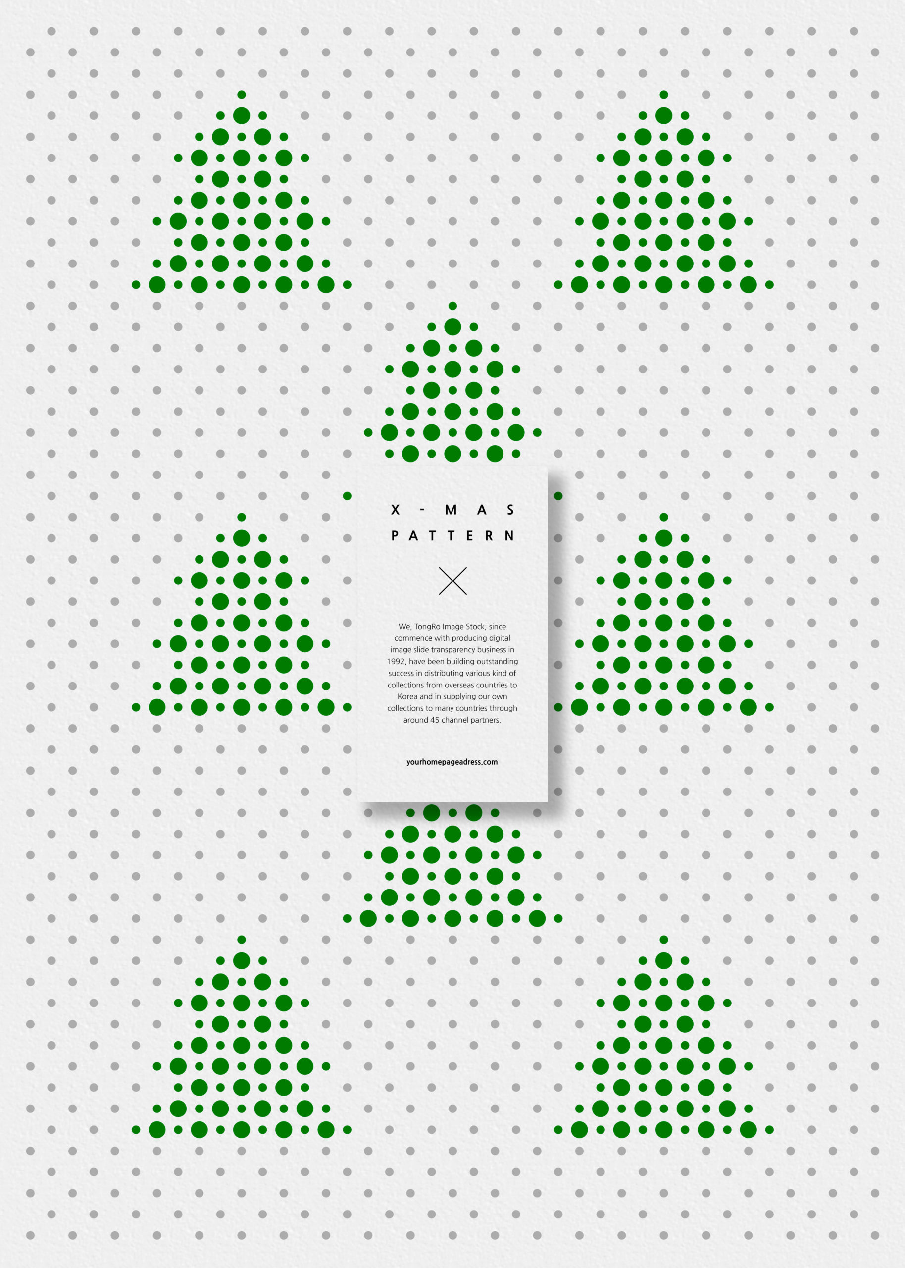 创意圆点圣诞树图案psd素材