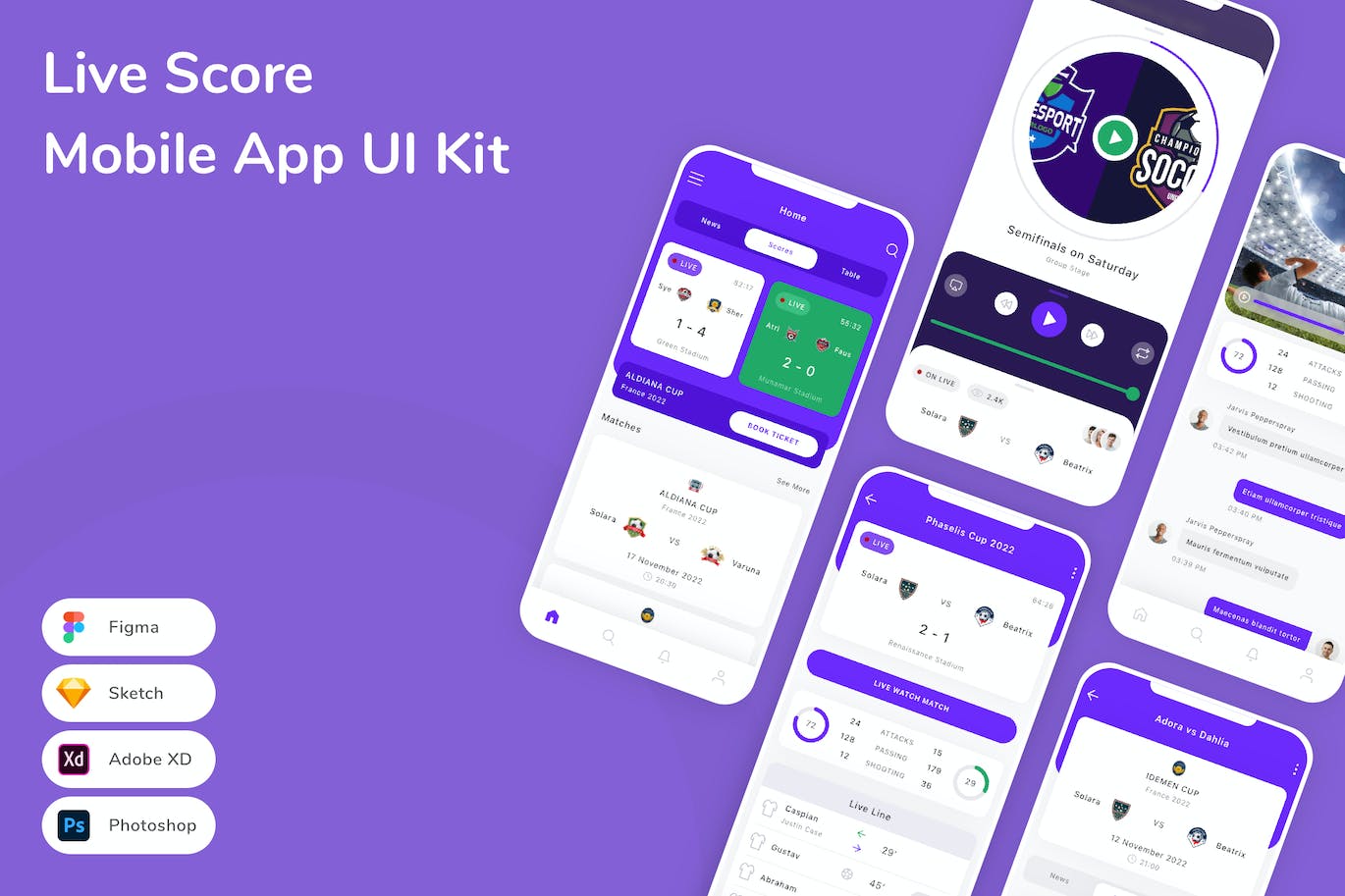 赛事实时比分移动应用APP UI KIT