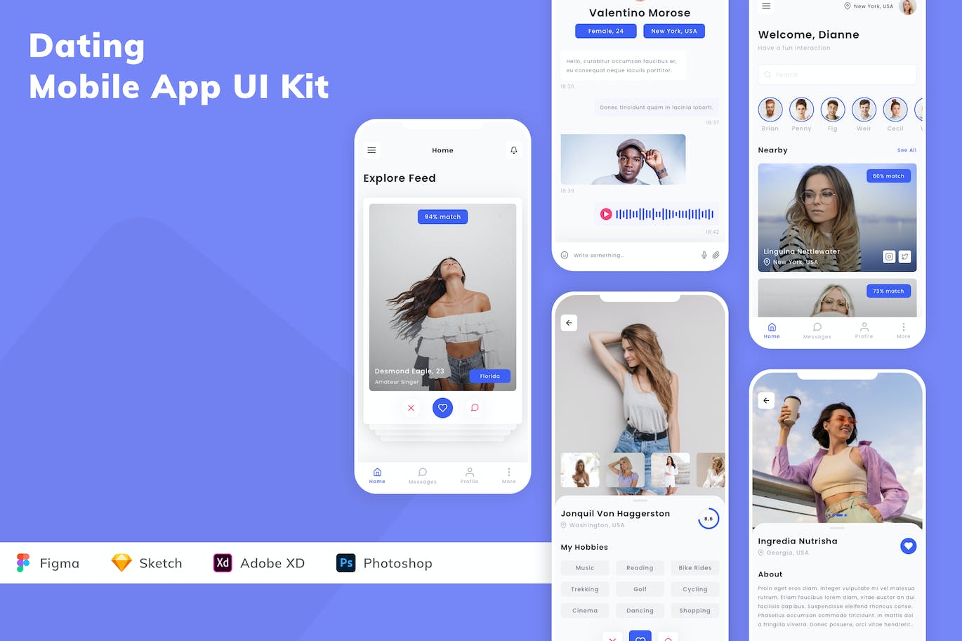 约会交友手机应用APP UI KIT