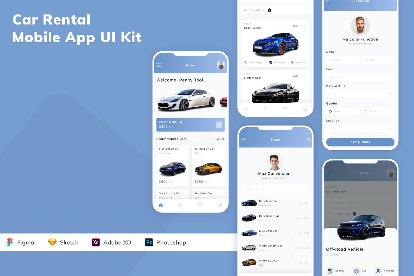 租车移动应用 APP UI KIT