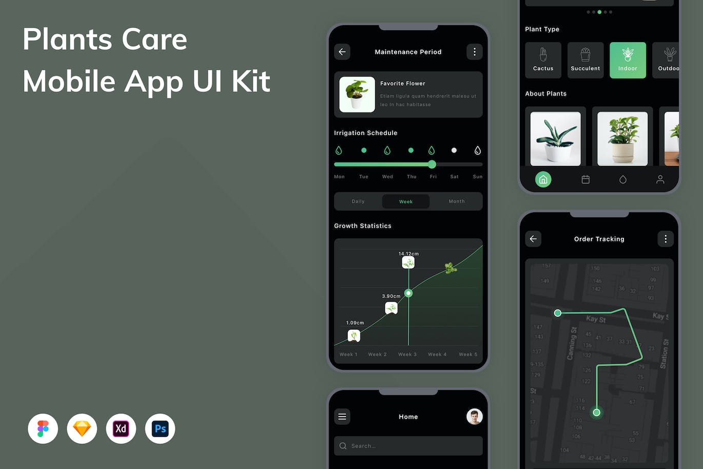 植物护理 App UI Kit