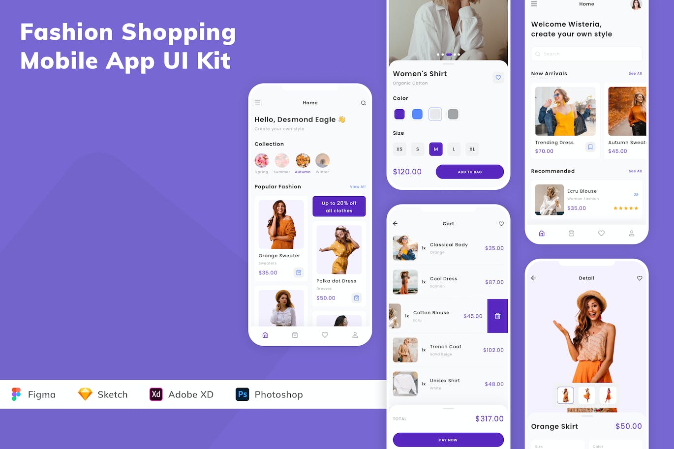 电商时尚购物手机应用APP UI KIT