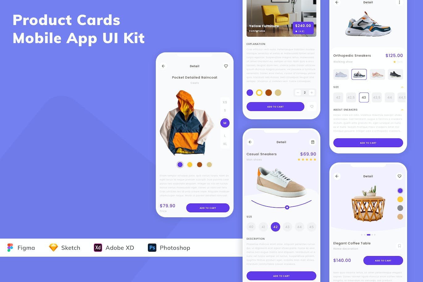 服饰电商移动应用APP UI KIT