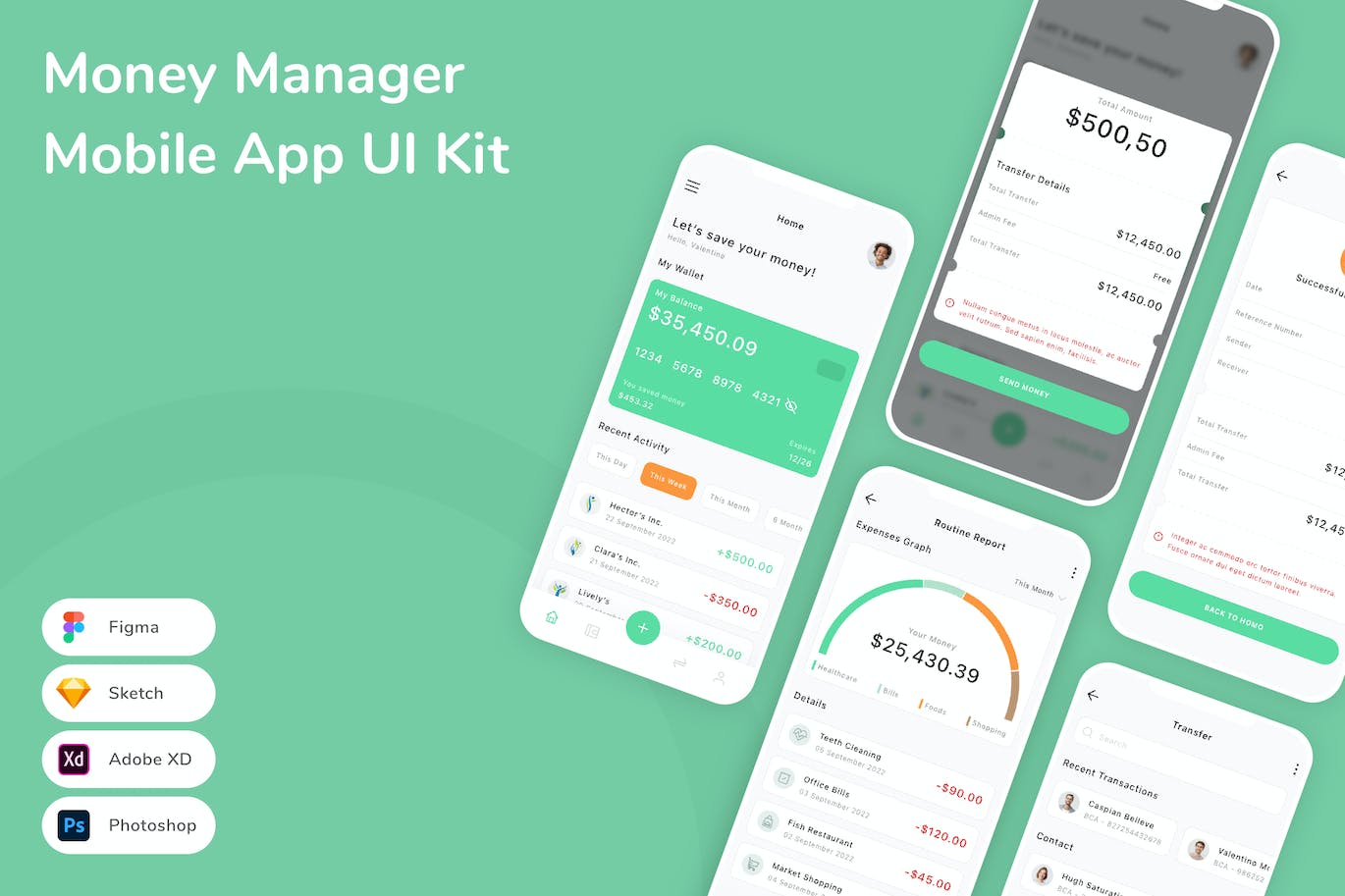 资金管理移动应用App UI Kit