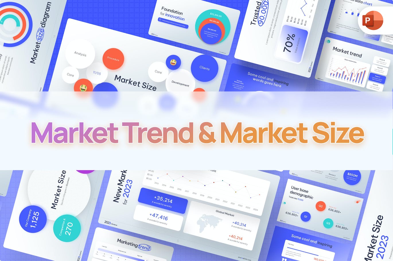 市场趋势和市场规模ppt模板