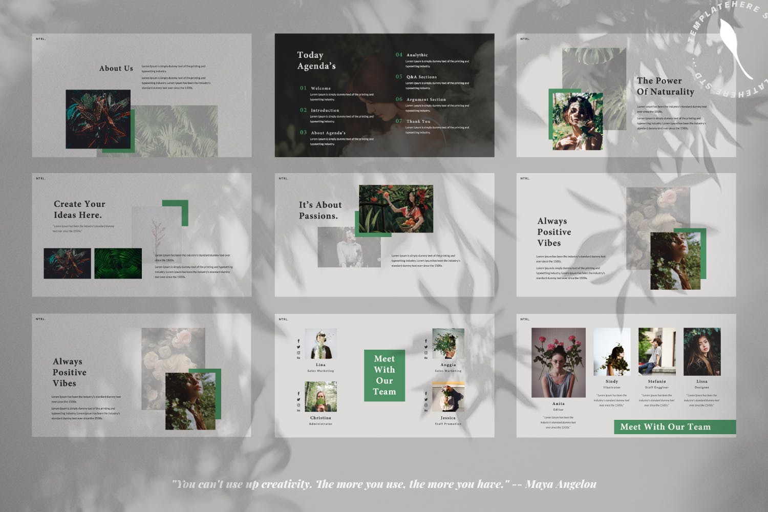 自然创意PPT模板下载 [PPTX]