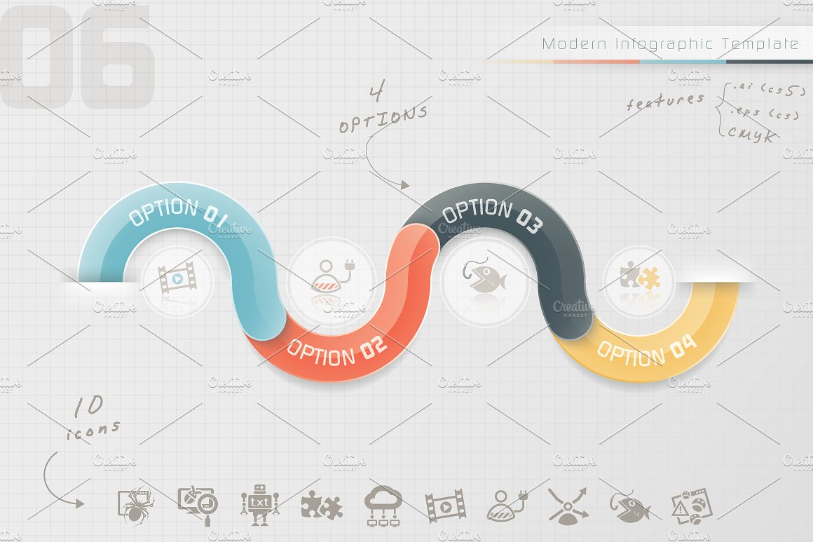 信息图表ppt素材 Modern Infographic Template