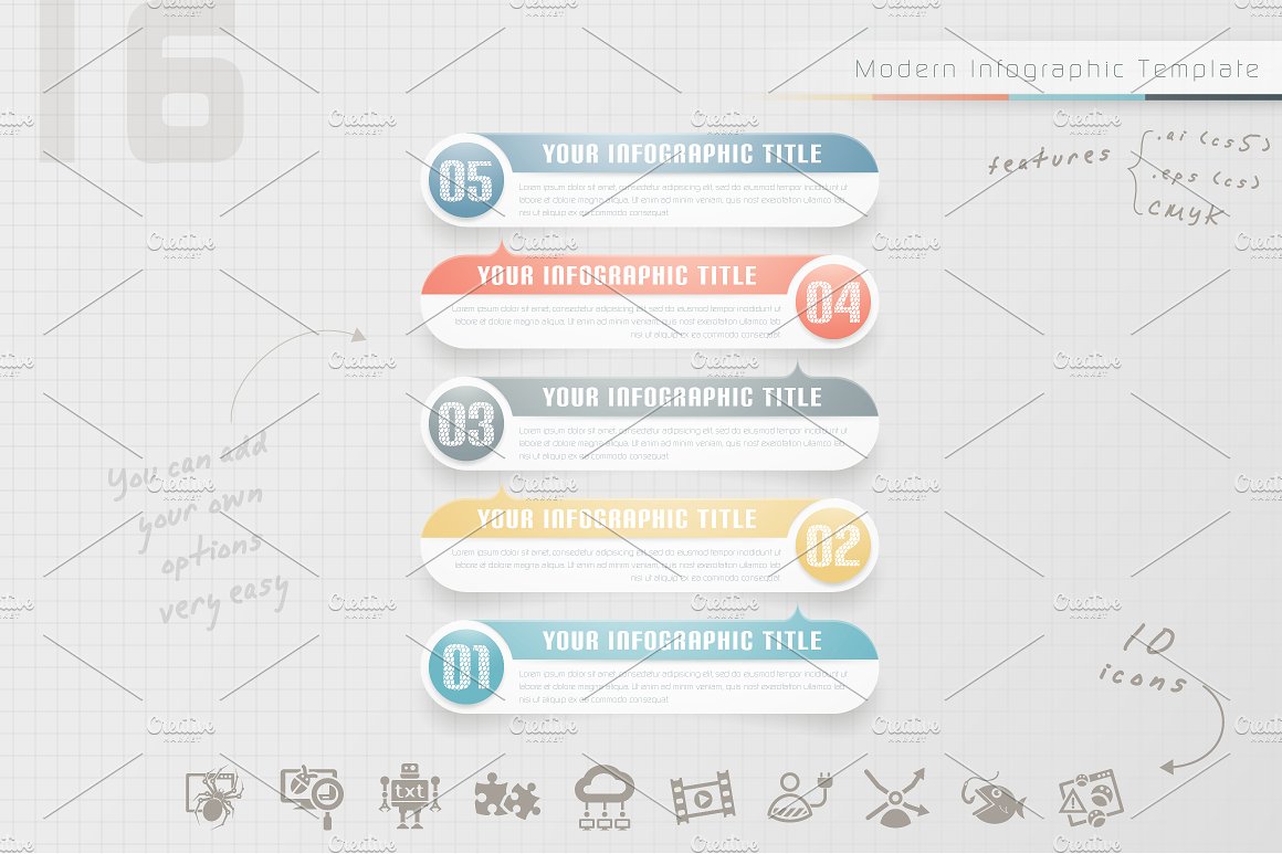 商业信息图表 Business Infographic Options