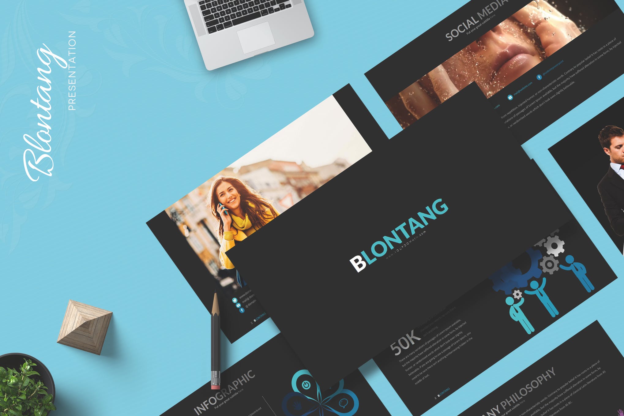 极简主义酷炫PPT模板下载 [PPTX]